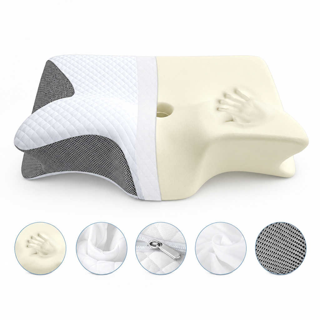 Sezione interna memory foam cuscino cervicale